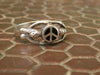 Luli 925 Silver Ring Enamel Love and Peace Symbol Unisex 2