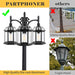 Partphoner 3-head Outdoor Lamp Post Light Birdcage, Impermea 1