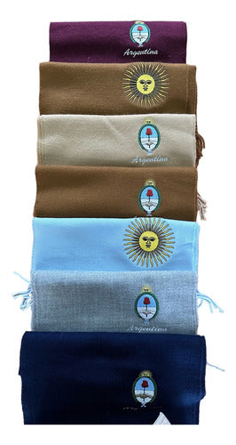 Ponchos Argentinos Chalina Bufanda Marron Abrigo Campo 6