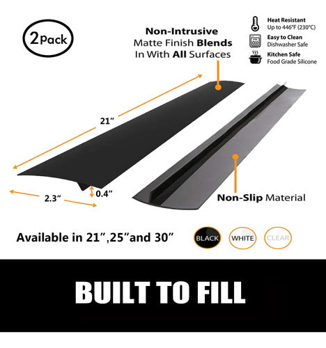 Sevchy Silicone Stove Gap Covers - 53cm 2