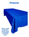 Rectangular Stain-Resistant Tablecloth 2.50x1.50 Blue France 1