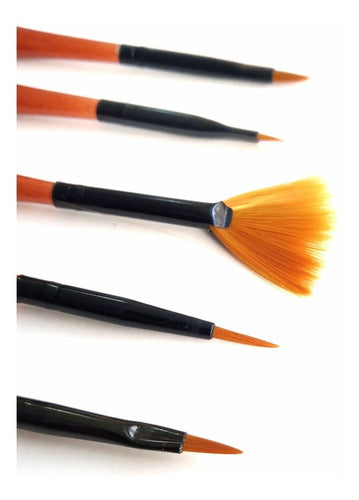 Set of 5 Dotting Detailing Modeling Nail Art Brushes 2