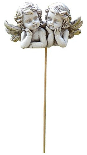 Napco Double Cherub Garden Pick Piedra Decorativa 0