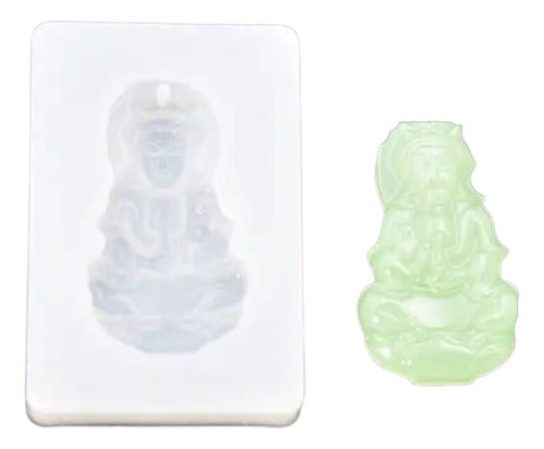 Doctor Glitter Mini Buda Guanyin Silicone Mold 0