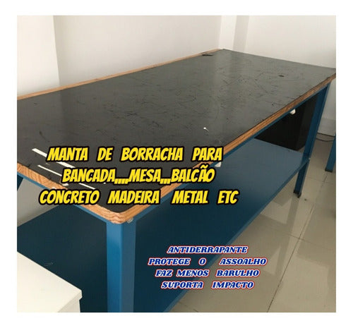 Borracha 2mm Para Bancada Mesa Balcão Geral 4.00x0.90cnt 4