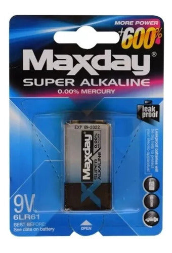 Batería Maxday 9v Superalcalina Rinde 600% Excelente Calidad 1