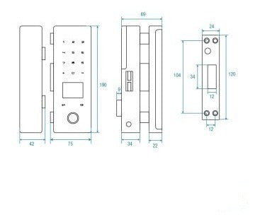 Full Lock Intelligent Digital Blindex Lock 2