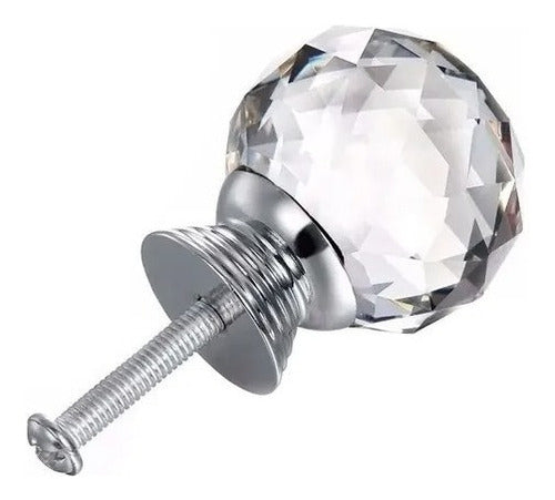 Home Market Faceted Crystal Diamond Drawer Knob X 10 0