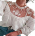 Imported Blouse with Lace and Embroidery - Mia Mia Mujer (f) 5
