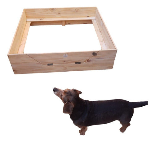 Wooden Pine Dog Whelping Box with Removable Bottom 1