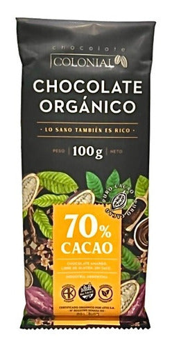 Organic Colonial 70% Cacao Chocolate Bars (Pack of 10) - Affordable at La Golosineria 1