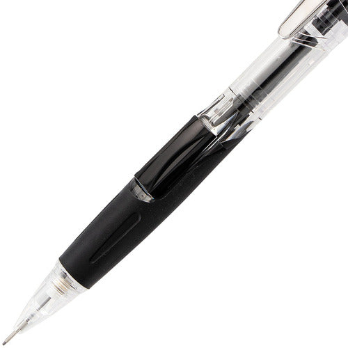 Pentel Twist-Erase PD275TA Click Mechanical Pencil, 0.5mm, Pack of 12, Clear Barrel, Black Grip 4