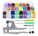 CIMARRON.UY 160 Plastic Buttons in 16 Colors with Applicator Pliers 0