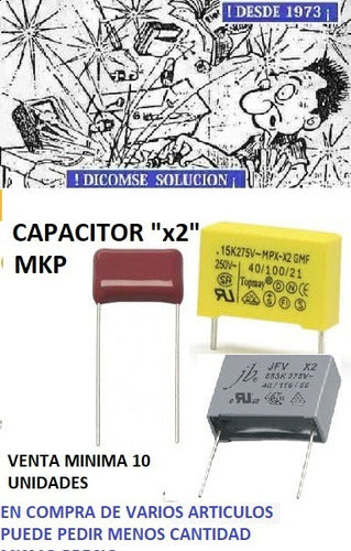 Capacitor X2 Polipr Supresor Altern 1.5 Uf X 310vac X 4 Un 0