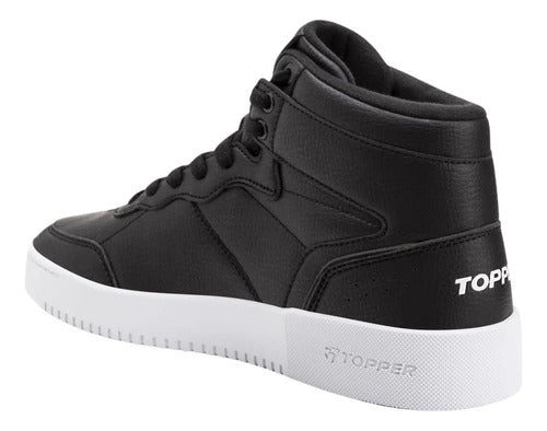 Topper TERRE MID Unisex Lifestyle Sneakers in Black and White 3