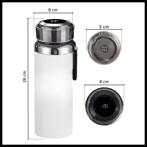 Stainless Steel 1 Liter Thermos Bottle with LED Display Temperature and Filter 23