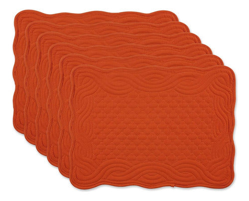 DII Pumpkin Spice Quilted Farms Collection Table Mat Set 0