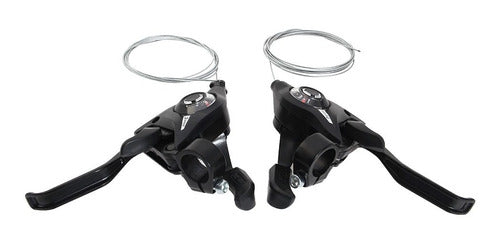 Generic Shimano Set X 2 Shifter Compatible 3x7 21v + Brake 2