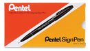 Bolígrafo Pentel Sign Pen, Tinta Azul, Caja De 12 (s520-c) 1