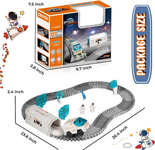 Space Explorer Flexible Train Track 127pcs+ Track Car 4