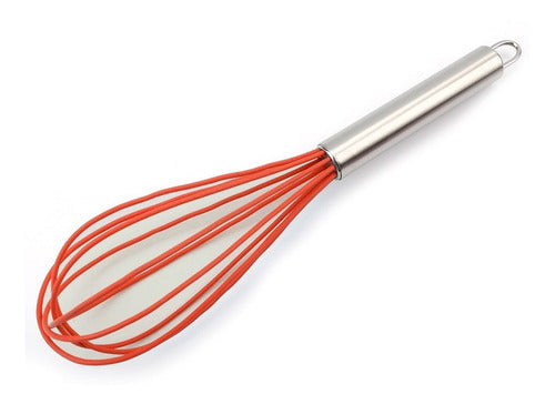 Silicone Hand Whisk for Baking with Stainless Steel Handle 20cm 2