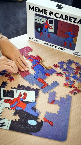 Casa Fight Meme Cabezas Spiderman 240 Pieces Puzzle 1