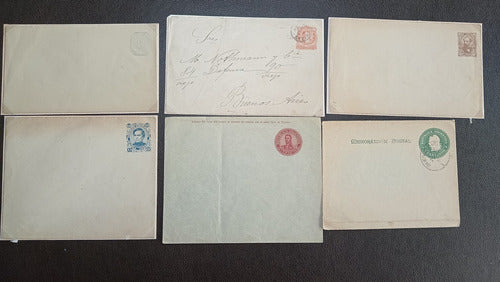 Filatelia Lote 6 Sobres Postales 1882 A 1900 Argentina 0