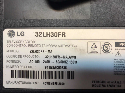 Placa Inverter LG 32lh30fr 3