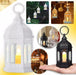 Fashion Mini Farol Vintage C/vela Led Parpadeante Decorativo A Pila 3