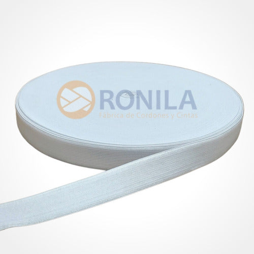 RONILA White Polyester Elastic 25 mm x 50 Meters 0