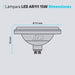 Hogar Liniers Lampara Led Ar111 Cuerpo Gris 15w Gu10 220v Foco Iluminacion 4