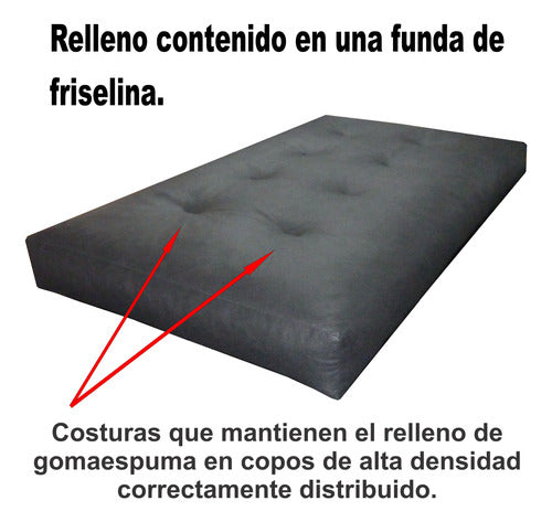 Nuestros Bartulos Colchon Liso Antidesgarro 120x70x12 Cm Cama Para Perros 3