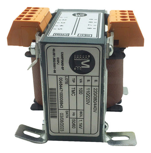 Transformador De Comando 100va Mono E-220-380-440v 110/220v 1