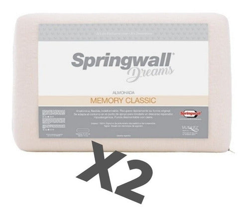 Springwall Intelligent Memory Foam Pillow Pack X 2 0