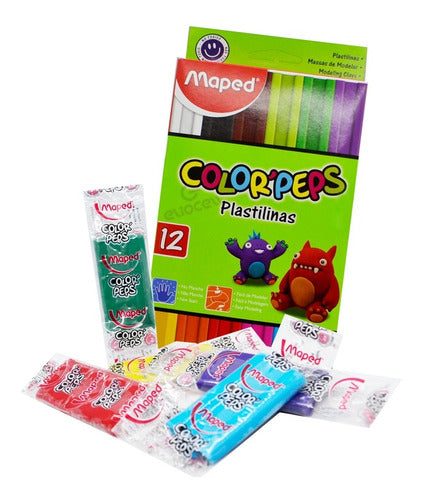 Maped Color Peps Plastilina Surtidos Caja X 12 Barritas 0