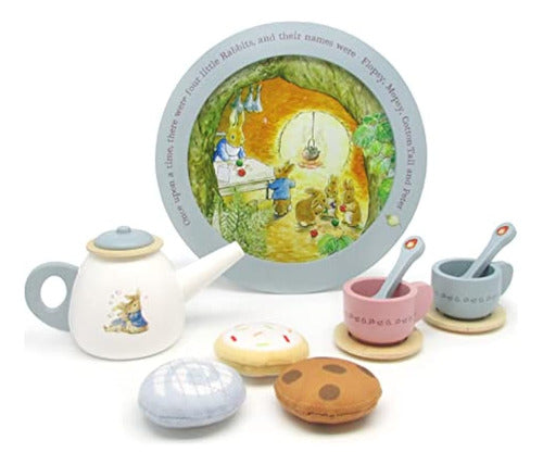 Kids Preferred Beatrix Potter Peter Rabbit Wooden Tea Set 0