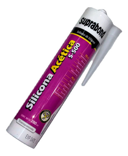 Suprabond Acetic Silicone Sealant Transparent 280ml S-500 0