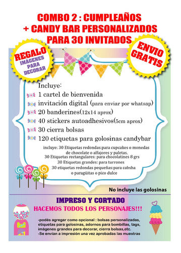 Heavysaurios Birthday Party Candybar Stickers Kit 1