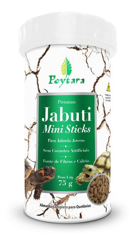 Ração Para Tartarugas Poytara Jabuti Mini Sticks 75g 0