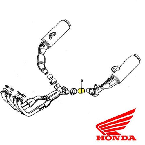 Junta Medio Caño Escape Original Honda Crf 450 09 Cbr Todos 2