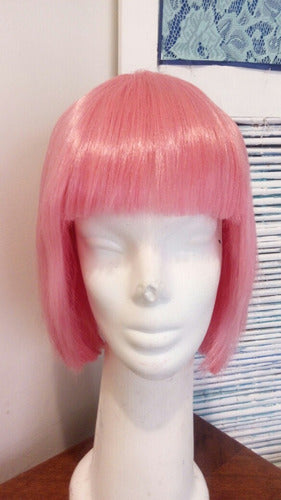 Peluca Rosa Fibra Semi Opaca By La Parti Wig! 2