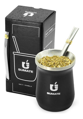 Sumate Mate Termico Acero Inoxidable Con Bombilla Regalo 0