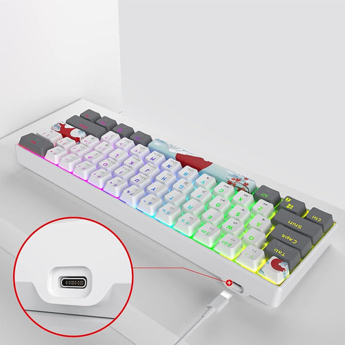 Owpkeenthy Rgb Teclado Mecánico 60 Por Ciento Interruptores 4