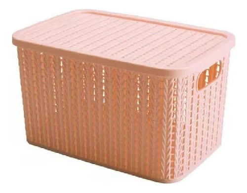 TOH Rectangular Storage Basket with Lid 0