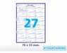 Self-Adhesive Labels A4 Sheets 70x33mm Box of 100 Sheets 2