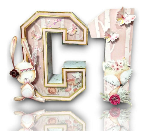 Fusioncreativaeventos2023 3D Personalized Letters, Deco, Birthday Forest 1