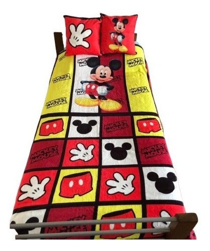 Un Estilo de Vida Manta Mickey Mouse + 2 Fundas Almohadon 0