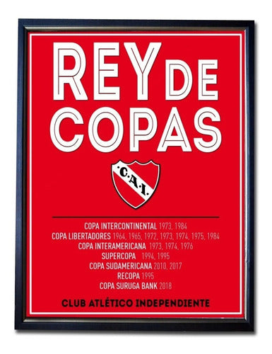 Independiente Poster Rey De Copas En Cuadro Listo P Colgar 0