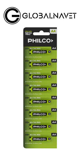 Philco 8 AA Alkaline Batteries 1.5V 3