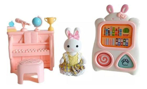 Playset Conejos Bay Dreamy Clases Piano Con Accesorios Ub 1